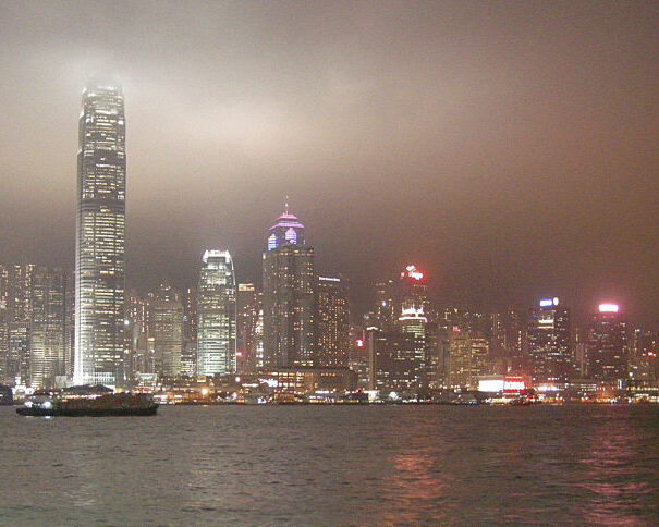 Lichtspektakel Hongkong-Island