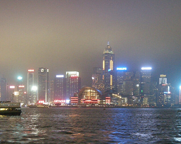 Lichtspektakel Hongkong-Island