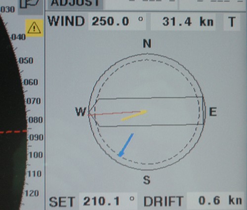 Windmesser-Anzeige 31.4 kn